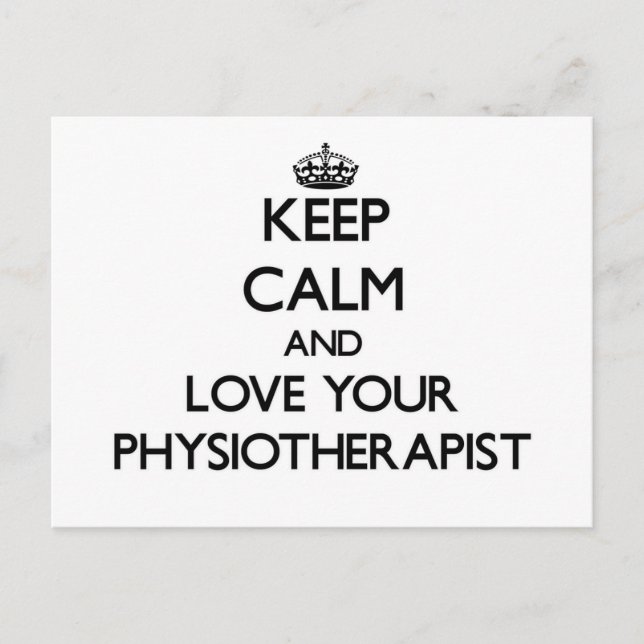 Postal "Keep Calm... y ama a tu fisioterapeuta" (Anverso)