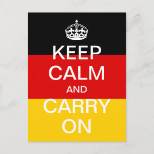 Postal KEEP CALM y CARRY ON personalizado - bandera de Al