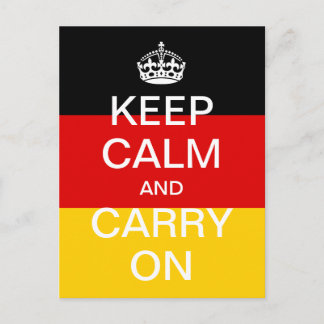 Postal KEEP CALM y CARRY ON personalizado - bandera de Al