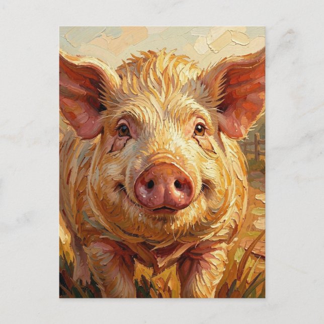 Postal Keep in Touch with this Cute Pig (Anverso)