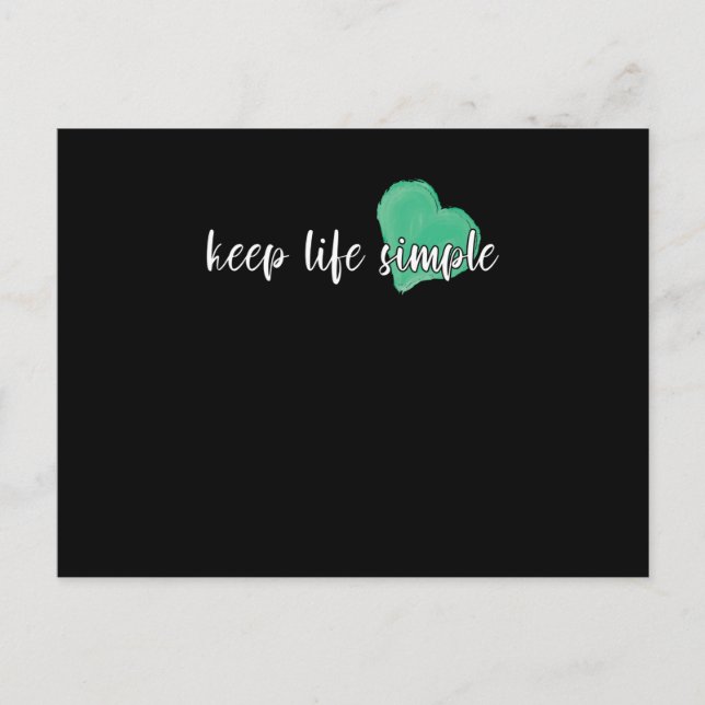 Postal Keep Life Simple Saying Quote Wise Deep (Anverso)