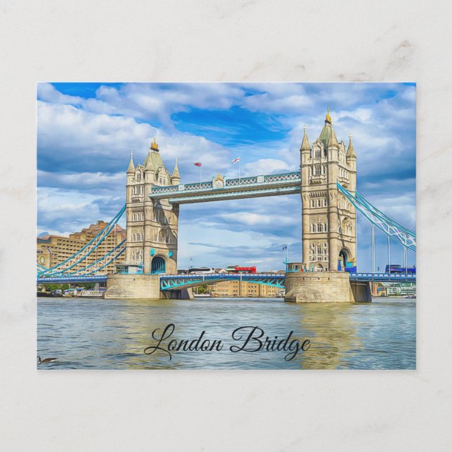 Postal Keepsake de puente de Londres (Anverso)