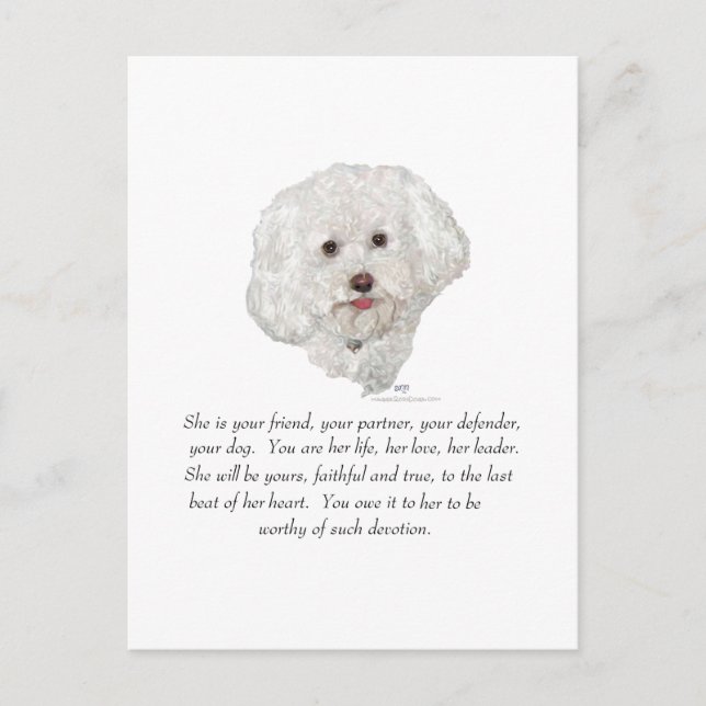 Postal Keepsake, perro hembra (Anverso)