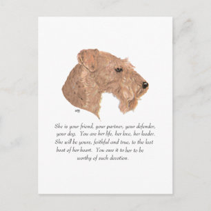 Postal Keepsake, perro hembra