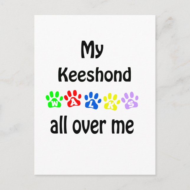 Postal Keeshond Walks Design (Anverso)