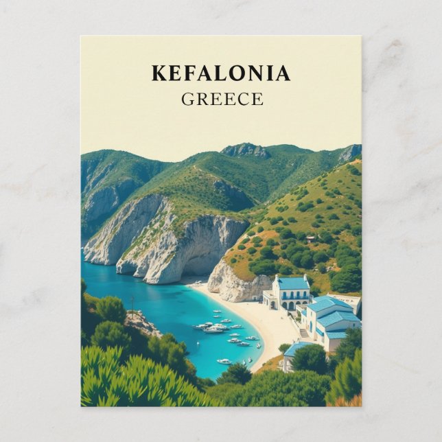 Postal Kefalonia, Grecia retro (Anverso)