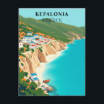 Postal Kefalonia, Isla Jónica Vintage de Grecia<br><div class="desc">Descubra la impresionante belleza de Kefalonia, Grecia, con esta antigua postal que destaca sus aguas cristalinas, sus acantilados y sus encantadores pueblos costeros. Como una de las joyas de las islas Jónicas, Kefalonia es conocida por sus impresionantes playas, como Myrtos y Antisamos, y sus exuberantes y verdes paisajes. Esta postal...</div>