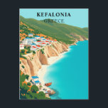 Postal Kefalonia, Isla Jónica Vintage de Grecia<br><div class="desc">Descubra la impresionante belleza de Kefalonia, Grecia, con esta antigua postal que destaca sus aguas cristalinas, sus acantilados y sus encantadores pueblos costeros. Como una de las joyas de las islas Jónicas, Kefalonia es conocida por sus impresionantes playas, como Myrtos y Antisamos, y sus exuberantes y verdes paisajes. Esta postal...</div>