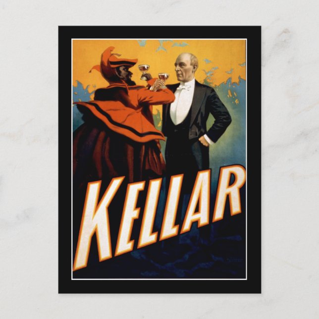 Postal Kellar - Magician - Poster de teatro de época (Anverso)
