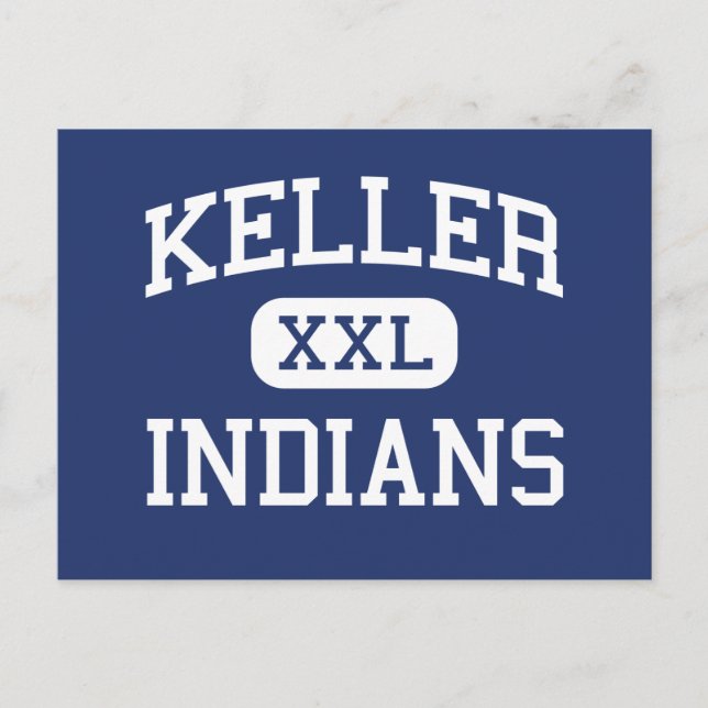 Postal Keller - Indians - High School - Keller Texas (Anverso)