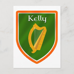 Postal Kelly family crest kelly family name