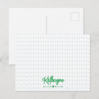 Kelly Green Personalized Knit Stitch