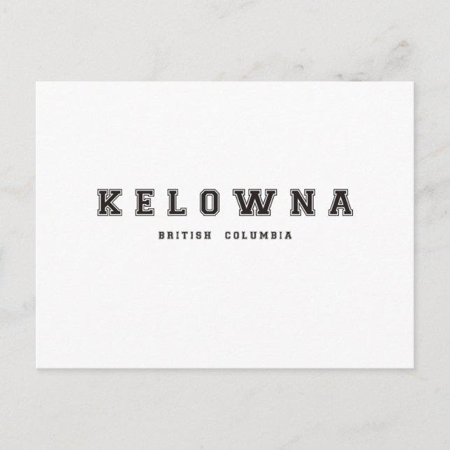 Postal Kelowna British Columbia (Anverso)