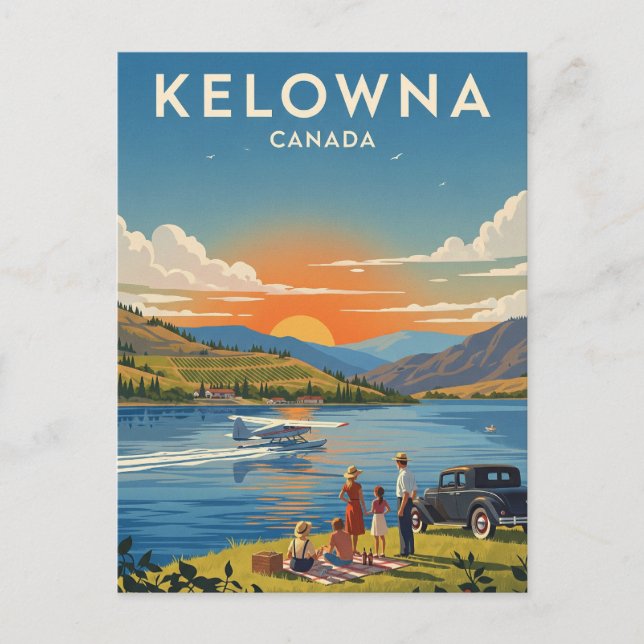 Postal Kelowna Canada Travel (Anverso)