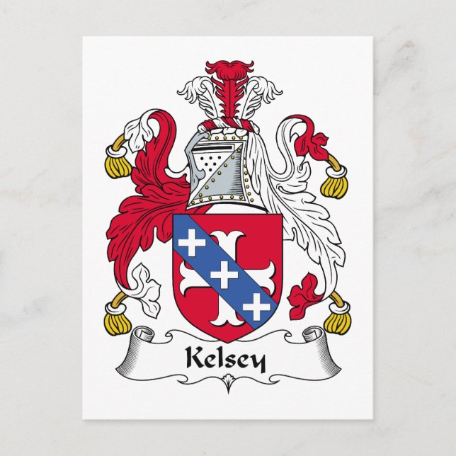 Postal Kelsey Family Crest (Anverso)