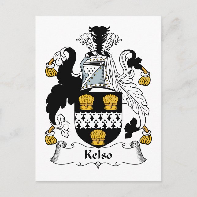 Postal Kelso Family Crest (Anverso)