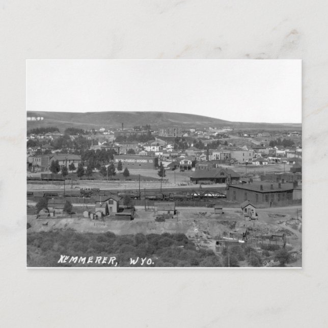 Postal Kemmerer Wyoming, alrededor de 1920 (Anverso)