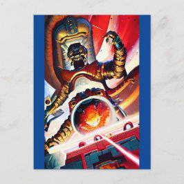 Postal Ken Gage incendia el arte retro de los cañones lás