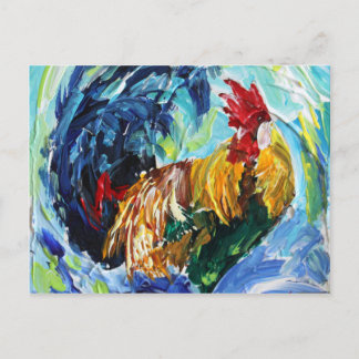 Postal Ken the Rooster. Los pollos de amor aman estos esp