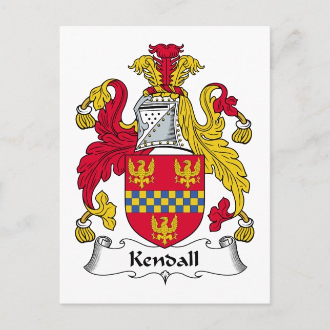 Postal Kendall Family Crest (Anverso)
