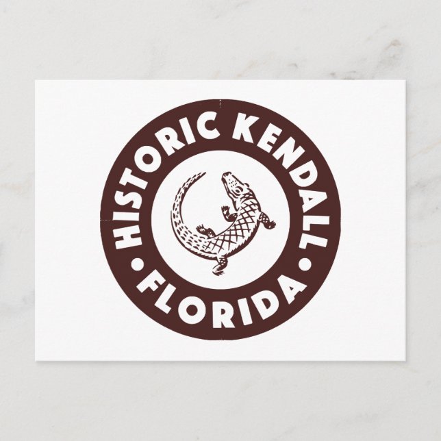 Postal Kendall Florida Circle - Brown (Anverso)