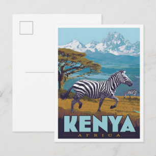Postal Kenia África Viajes Antiguos 