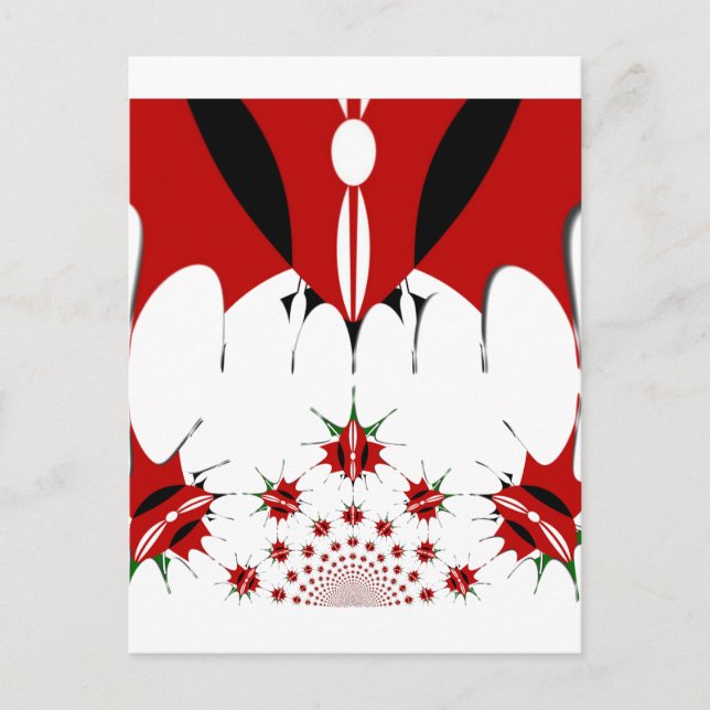 Postal Kenia mágica: Simetría de la modernidad de la here (Anverso)