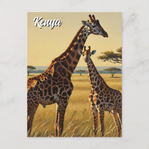 Postal Kenia: Masai Mara Girafas viajan