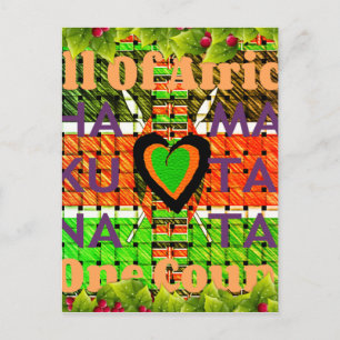 Postal Kenia: Toda África en un solo país - Bandera tejid