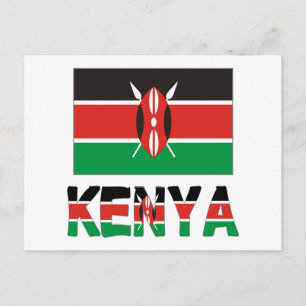 Postal Kenia y Bandera de Kenia