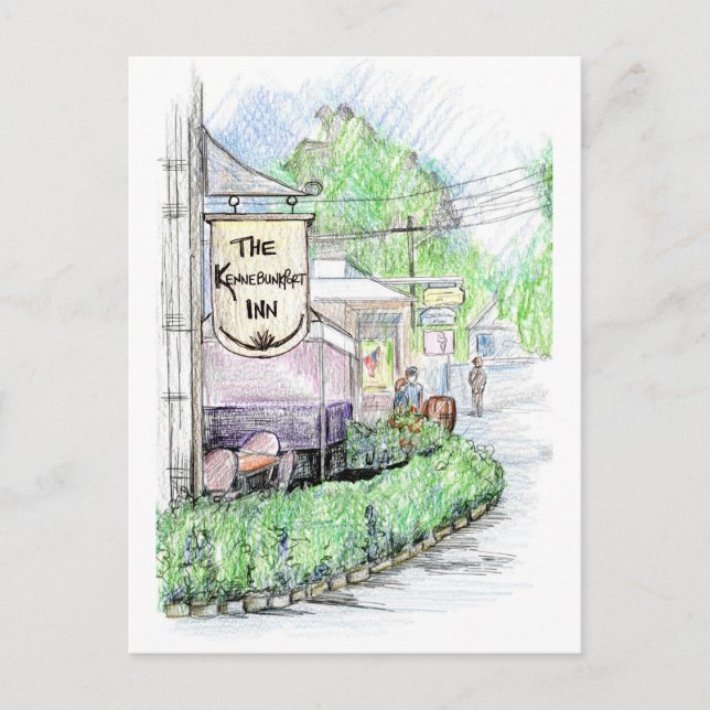 Postal Kennebunkport Inn Maine Hotel Souvenir (Anverso)