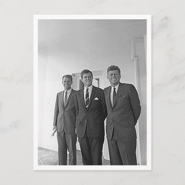 Postal Kennedy Brothers, John, Ted, Robert (Anverso)