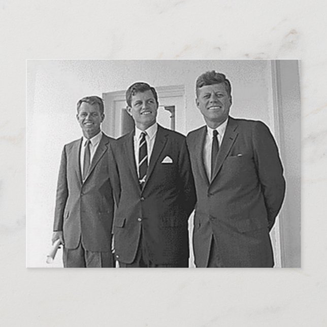 Postal Kennedy Brothers, John, Ted, Robert (Anverso)