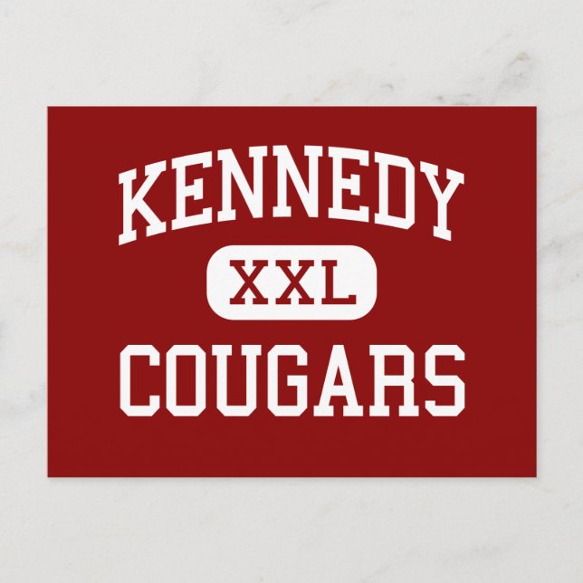 Postal Kennedy - Cougars - Centro - Redwood City (Anverso)