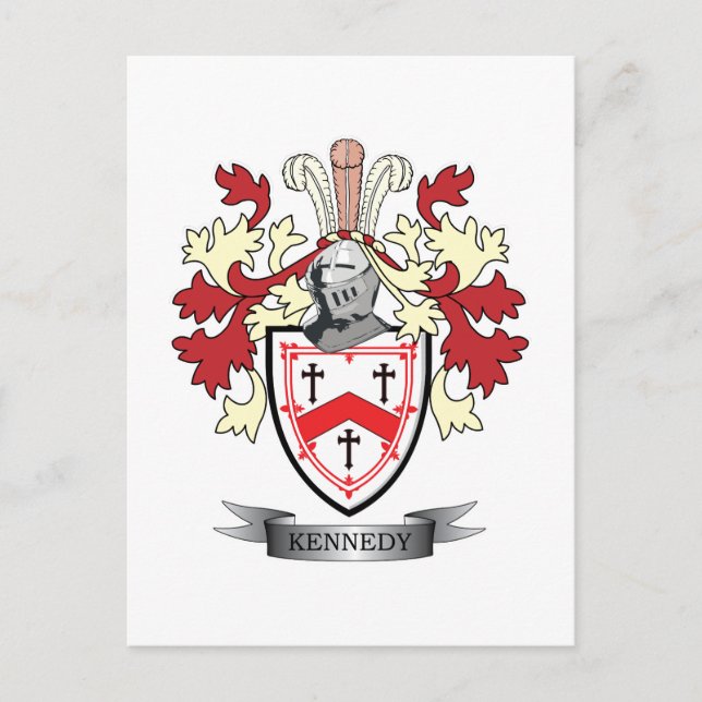 Postal Kennedy Family Crest Coat of Arms (Anverso)