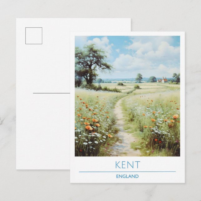 Postal Kent England Vintage Travel (Anverso / Reverso)