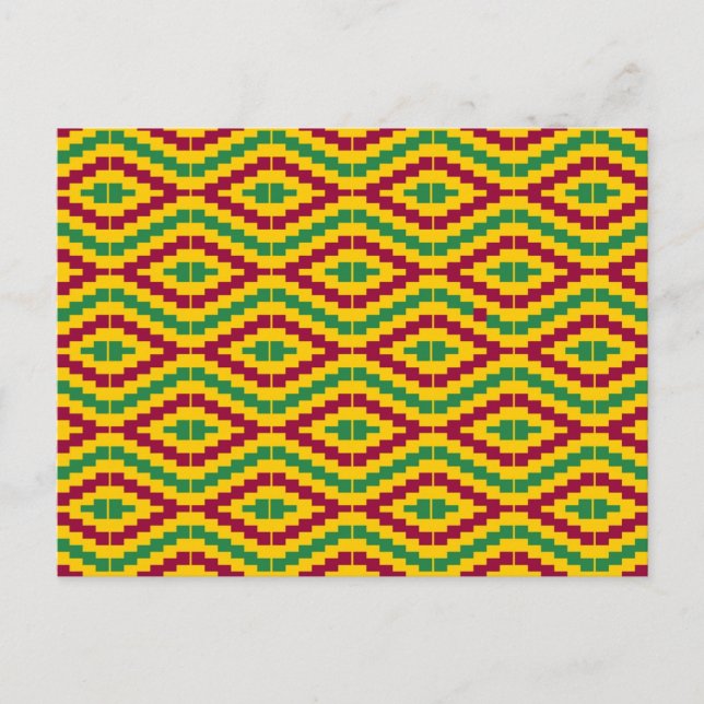 Postal Kente africano, feliz Kwanzaa (Anverso)