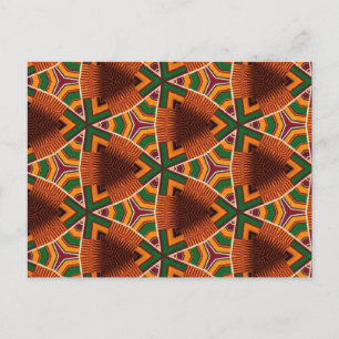 Postal Kente Geometrics Kwanza 2023 Afrocéntrico
