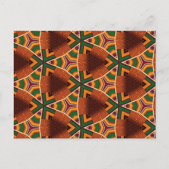 Postal Kente Geometrics Kwanza 2023 Afrocéntrico (Anverso)