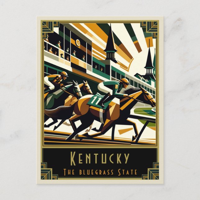 Postal Kentucky | Art Deco (Anverso)