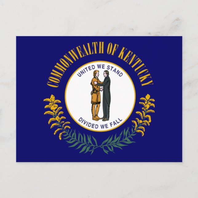 Postal Kentucky: Bandera estatal de la Commonwealth de Bl (Anverso)