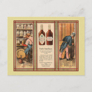 Postal Kentucky Bourbon Uncle Sam Prohibición