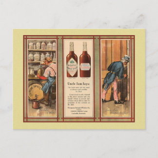Postal Kentucky Bourbon Uncle Sam Prohibición
