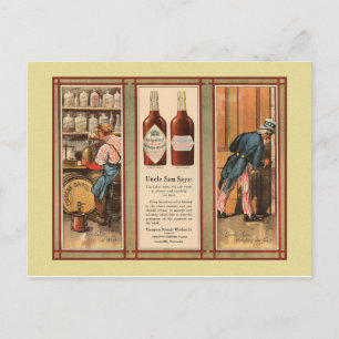 Postal Kentucky Bourbon Uncle Sam Prohibición