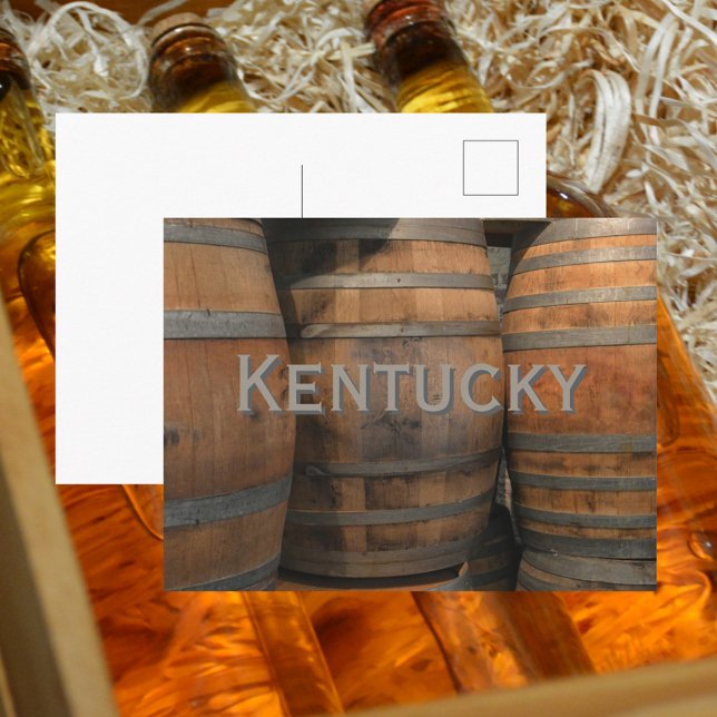 Postal Kentucky Bourbon Wood Barrel Kegs Photographic (Subido por el creador)