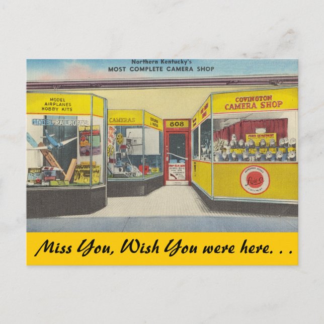 Postal Kentucky, Covington Camera Shop (Anverso)