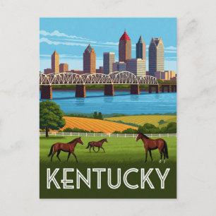 Postal Kentucky EE. UU. Bluegrass Country Viajes al Sur �