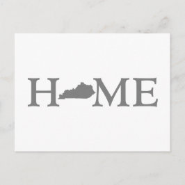 Postal Kentucky Home State Shaped Letter Gray Word Art