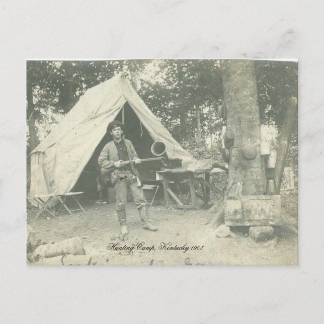 Postal Kentucky Hunting Camp 1908 (Anverso)