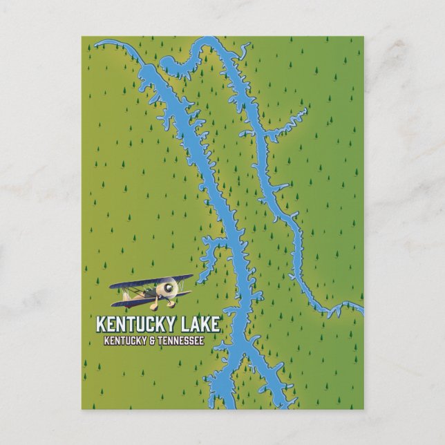 Postal Kentucky Lake USA MAp (Anverso)